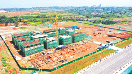 中天智慧環(huán)保產(chǎn)業(yè)園項(xiàng)目正在建設(shè)中